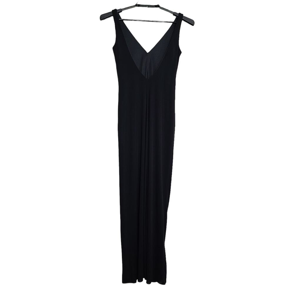 Vintage Cache Dress Maxi Size 10 90s Y2K Black Sleeveless Long